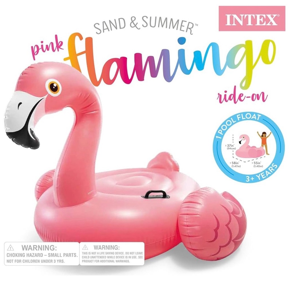 Vibrant Pink Flamingo Pool Float - Picture 2 of 4